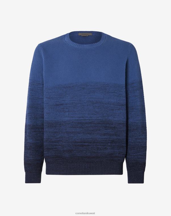 رجال Corneliani أزرق سترة بياقة دائرية متماسكة ملابس Z2F68111