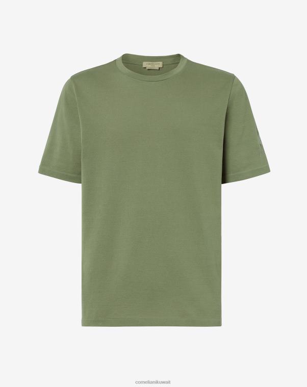 رجال Corneliani أخضر دائرة سترة قصيرة الأكمام ملابس Z2F68292