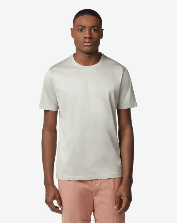 رجال Corneliani رمادي فاتح تيشيرت من القطن باللون الرمادي الفاتح ملابس Z2F68296