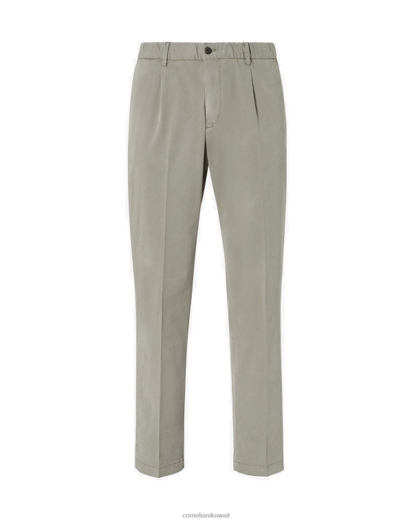 رجال Corneliani أخضر سراويل قطنية مطاطية ملابس Z2F68315