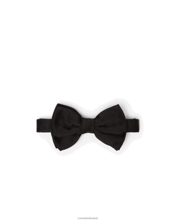 رجال Corneliani أسود ربطة عنق من الحرير الساتان مُكَمِّلات Z2F6835