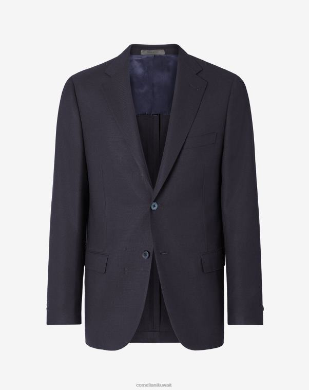 رجال Corneliani أزرق سترة صوفية ذات زرين من سينا ملابس Z2F6856