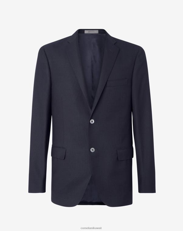 رجال Corneliani أزرق سترة صوفية مفتوحة ذات زرين ملابس Z2F6860