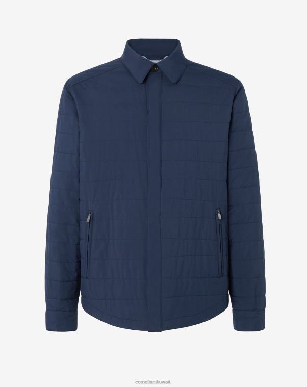 رجال Corneliani أزرق سترة مبطنة مقاومة للماء ملابس Z2F6887