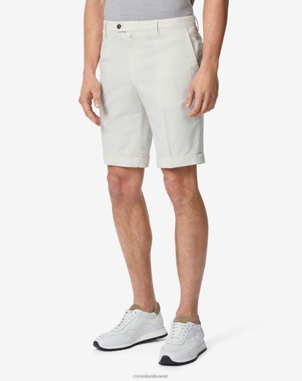 رجال Corneliani أبيض تمتد السراويل القطنية ملابس Z2F68341