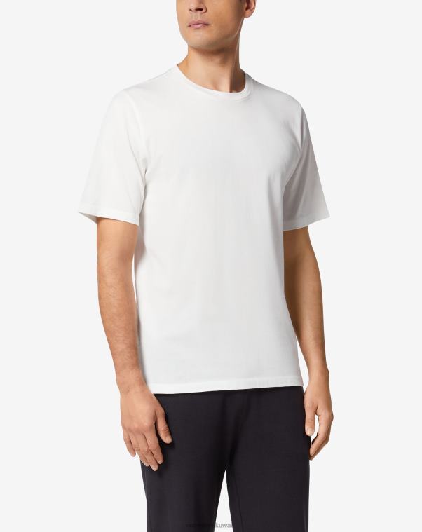 رجال Corneliani أبيض دائرة سترة قصيرة الأكمام ملابس Z2F68294