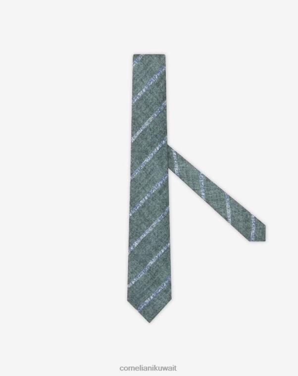 رجال Corneliani أخضر ربطة عنق بنما حريرية مُكَمِّلات Z2F68391