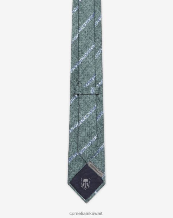 رجال Corneliani أخضر ربطة عنق بنما حريرية مُكَمِّلات Z2F68391