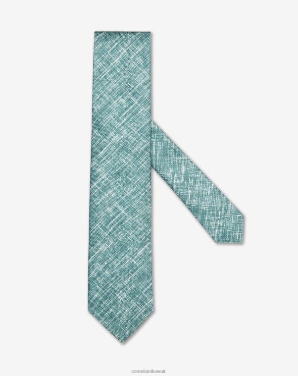 رجال Corneliani أخضر ربطة عنق حريرية مطبوعة مُكَمِّلات Z2F68388
