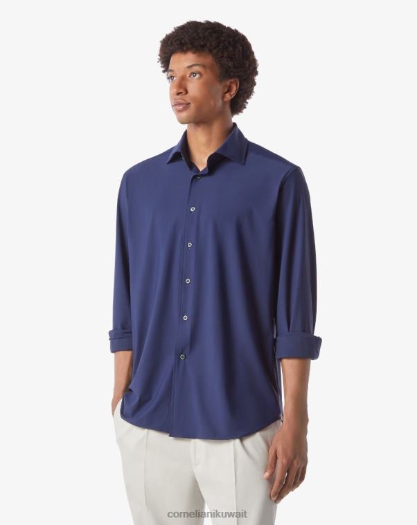 رجال Corneliani أزرق comcinatraveltechshirt ملابس Z2F68232