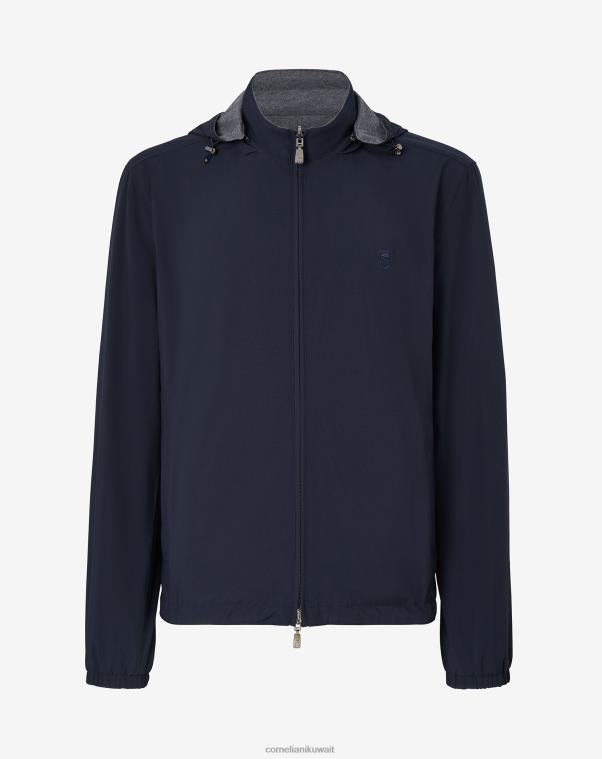 رجال Corneliani أزرق سترة المطر ذات الوجهين ملابس Z2F6878