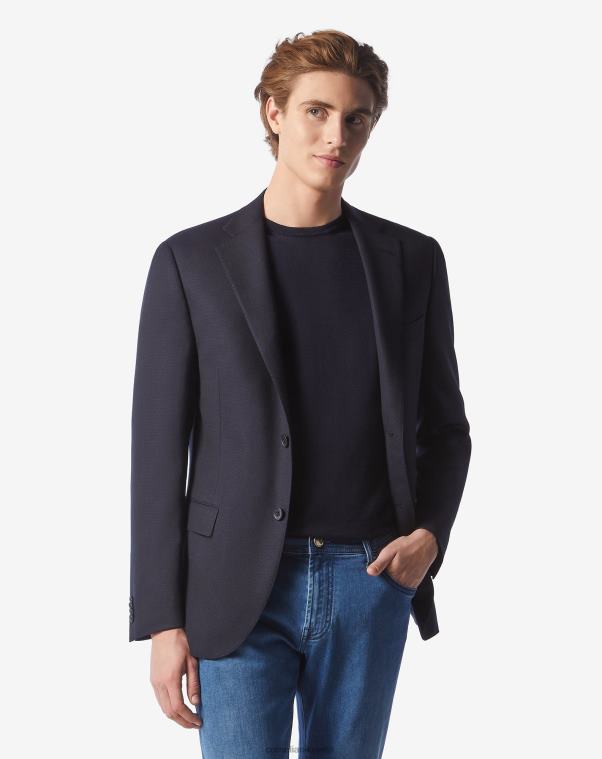 رجال Corneliani أزرق سترة صوفية ذات زرين من سينا ملابس Z2F6856