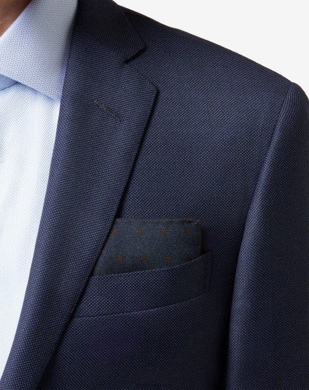 رجال Corneliani أزرق مربع جيب من الحرير والصوف المطبوع مُكَمِّلات Z2F6838