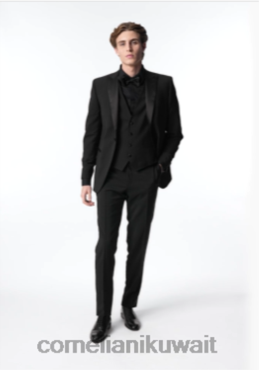 رجال Corneliani أسود سهرة من الصوف والموهير ملابس Z2F6819