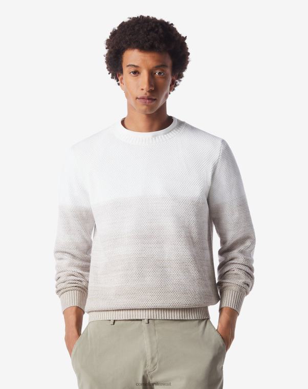 رجال Corneliani الأبيض البصري سترة بياقة دائرية متماسكة باللون الأبيض البصري ملابس Z2F68117