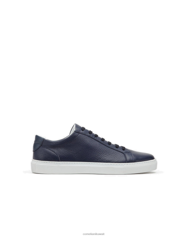 رجال Corneliani الأزرق الداكن أحذية رياضية من جلد الغزال من اللاتكس أحذية Z2F68402