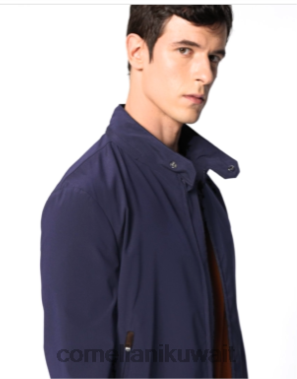 رجال Corneliani الأزرق الداكن أحذية رياضية من جلد الغزال من اللاتكس أحذية Z2F68402