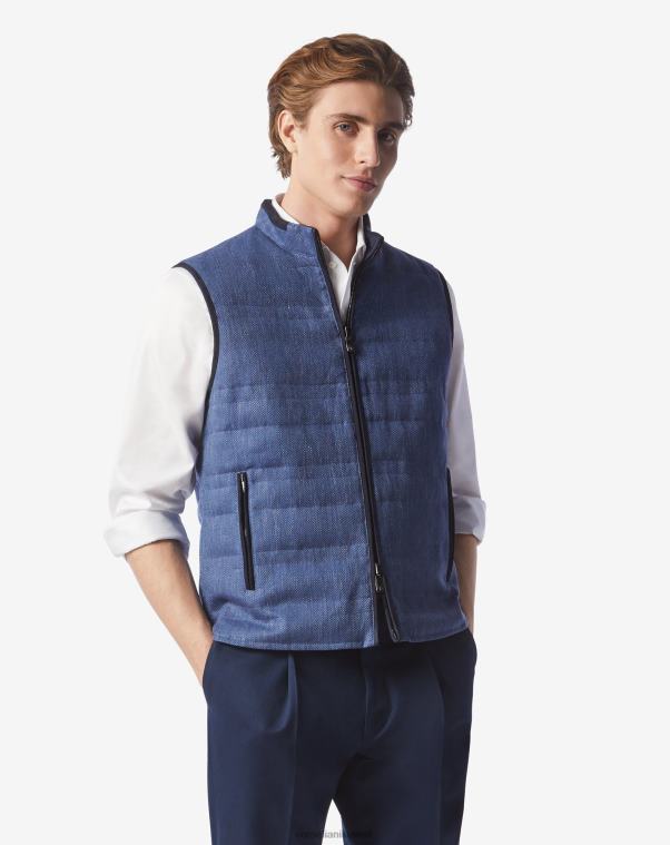 رجال Corneliani الأزرق الداكن صدرية مملوءة ذات وجهين ملابس Z2F6889