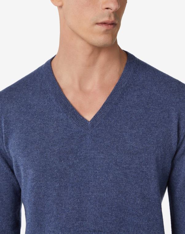 رجال Corneliani الأزرق الملكي رقبة على شكل حرف V من الكشمير النقي ملابس Z2F68148