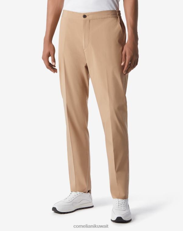 رجال Corneliani اللون البيج بنطال تشينو من قماش سينسيلك ملابس Z2F68336