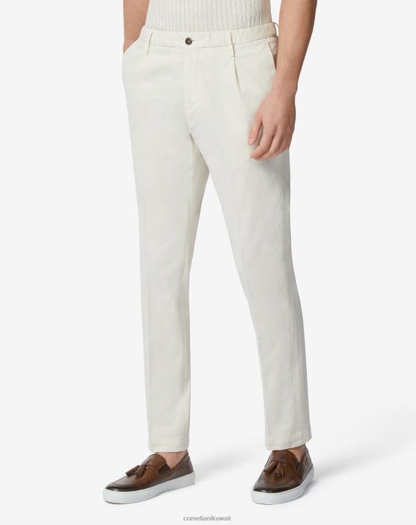 رجال Corneliani اللون البيج بنطلون من القطن والليوسيل ملابس Z2F68307