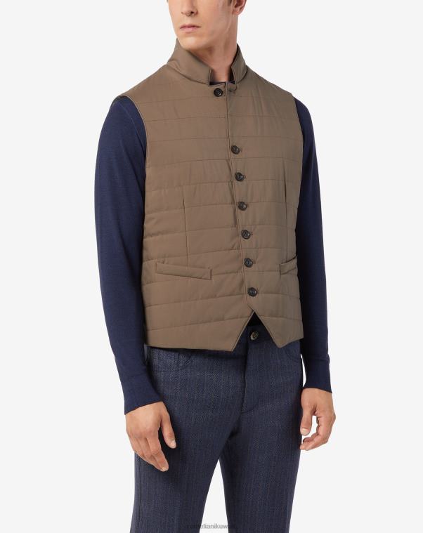 رجال Corneliani بني جيليه مبطن من النايلون ذو ملمس ناعم ملابس Z2F6882