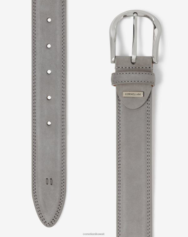 رجال Corneliani رمادي حزام نابوك بإبزيم من النحاس مُكَمِّلات Z2F68381