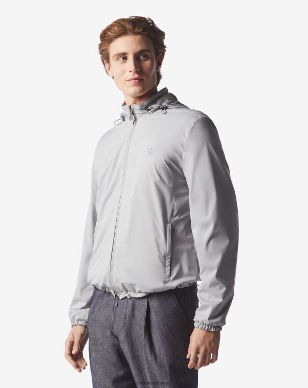 رجال Corneliani رمادي سترة ذات وجهين مقاومة للماء ملابس Z2F6879