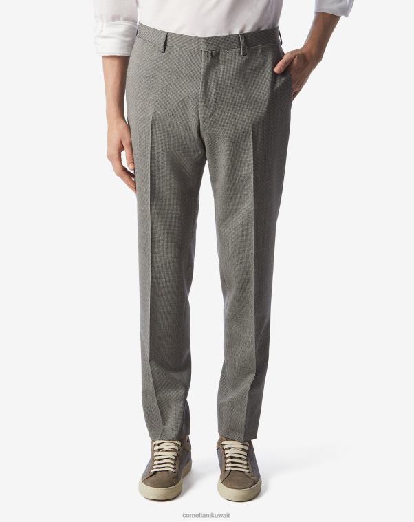 رجال Corneliani رمادي سراويل من القطن العضوي ملابس Z2F68332
