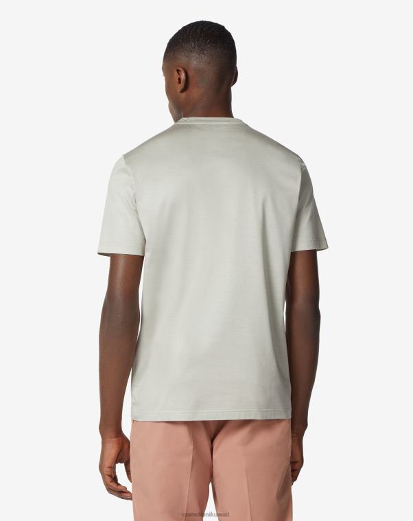 رجال Corneliani رمادي فاتح تيشيرت من القطن باللون الرمادي الفاتح ملابس Z2F68296