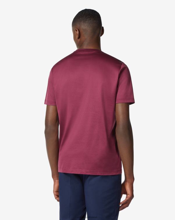 رجال Corneliani لافندر تي شيرت من القطن برقبة دائرية من تصميم ليسل ملابس Z2F68297